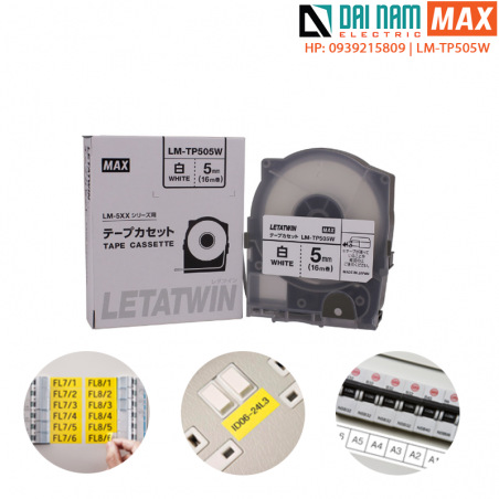 Nhãn in LM-TP505W dùng cho máy in LM550A, Màu trắng, Khổ 5mmx16M