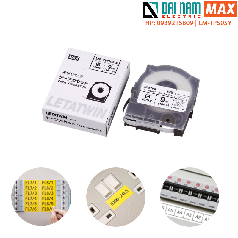 Nhãn in LM-TP509W dùng cho máy in LM550A, Màu trắng, Khổ 9mmx16M