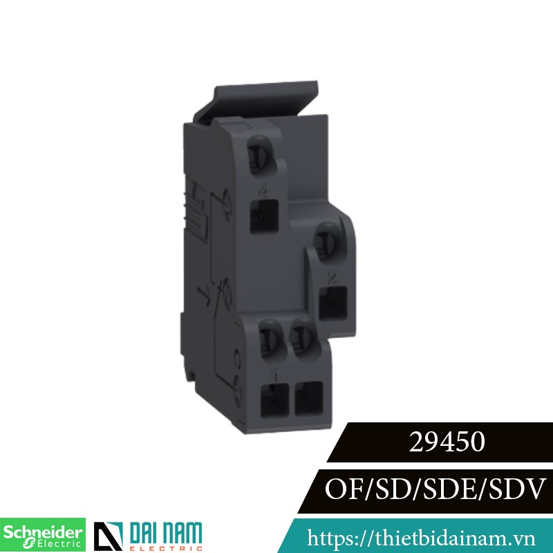 Schneider auxiliary contact block 29450 OF/SDE/SDV 1NO/CN