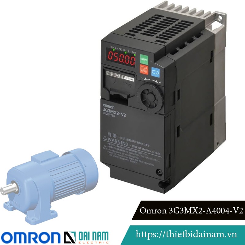 Omron 3G3MX2-A4004-V2 Inverter 3-phase 400VAC Voltage 0.4Kw Capacity