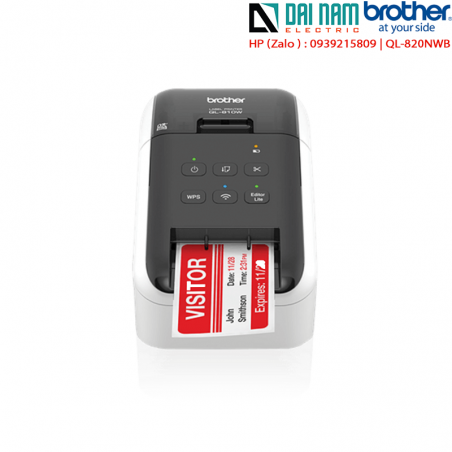 Brother QL-820NWB 스티커 라벨 프린터, 라벨 크기 12-62mm, 600dpi