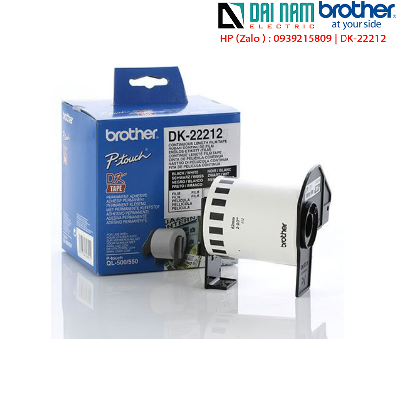 Nhãn in Brother DK-22212 (liên tục 62mm x 15.24m)