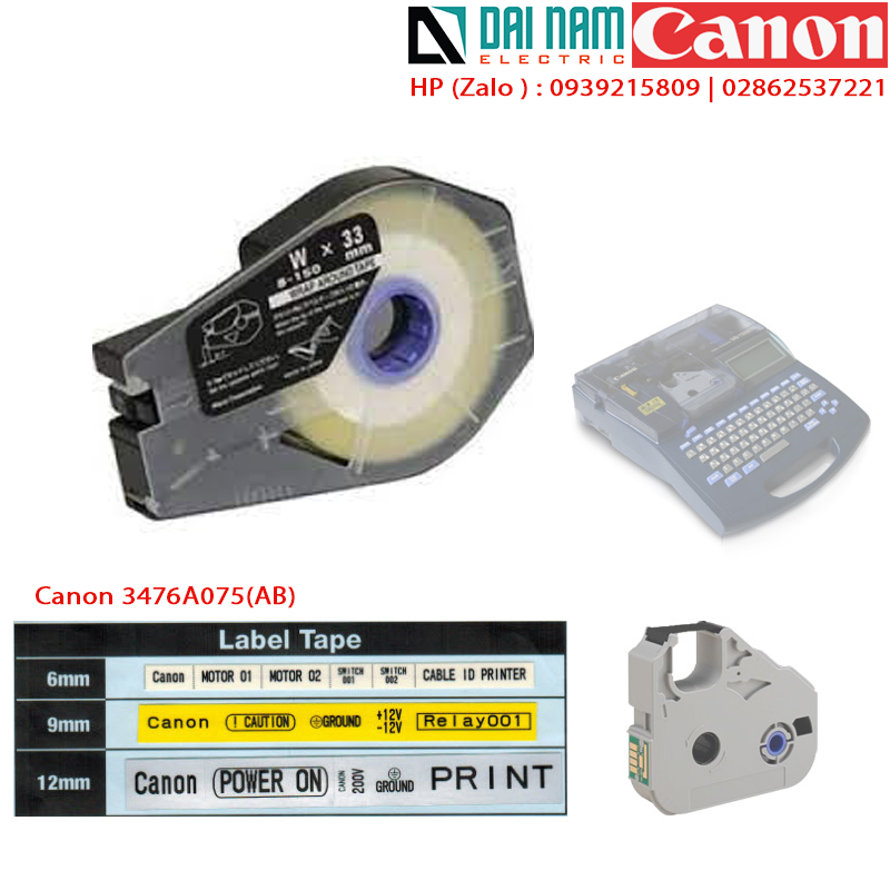 Băng nhãn cuốn cáp Canon 3476A075 Màu trắng Kích thước 33mmx8M