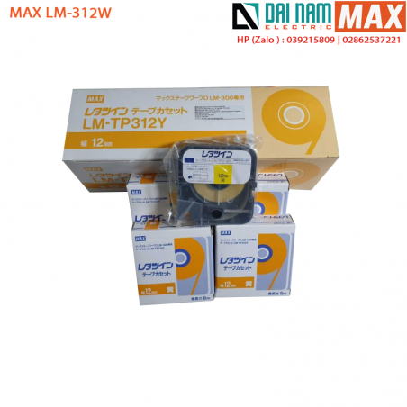 Nhãn in MAX LM-312Y nhãn in 12mm màu vàng