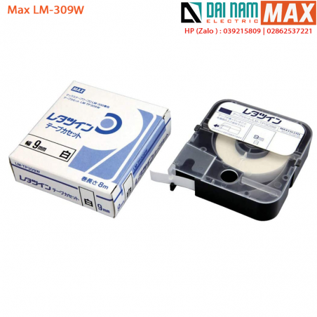 Nhãn in Max LM-309W nhãn in 9mm màu trắng