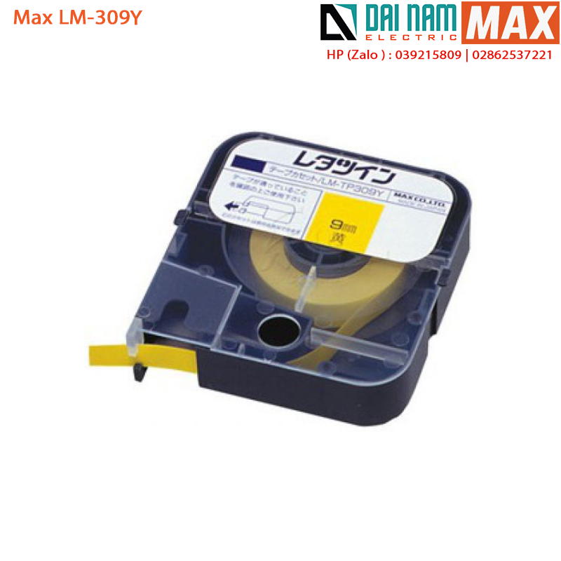 Nhãn in Max LM-309Y nhãn in 9mm màu vàng