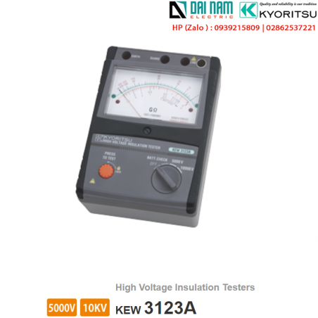 Đồng hồ đo điện trở cách điện KYORITSU 3123A thiết bị kiểm tra cách điện KYORITSU 3123A