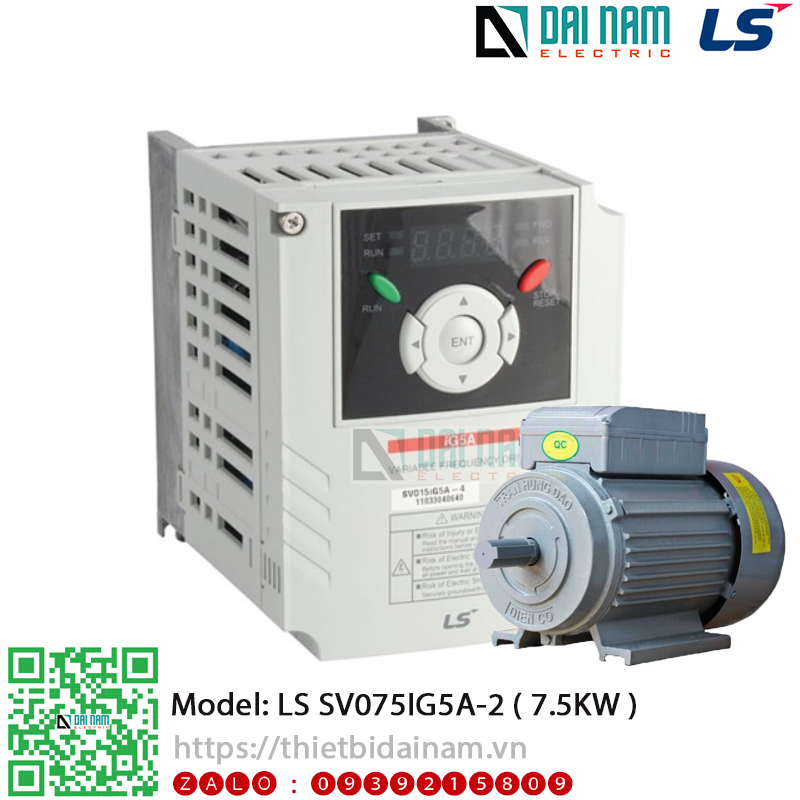 Biến tần 3 pha LS SV075IG5A-2 Công suất 7.5KW 10HP điện áp 200~230VAC