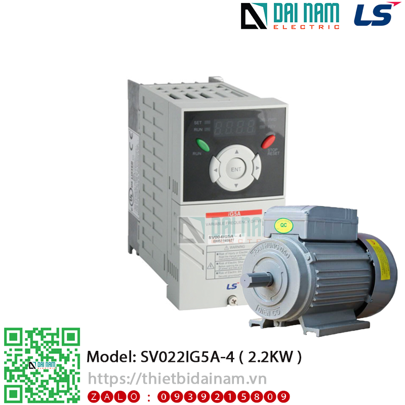 Biến tần 3 pha LS SV022IG5A-4 Công suất 2.2KW 3HP điện áp 380~480VAC