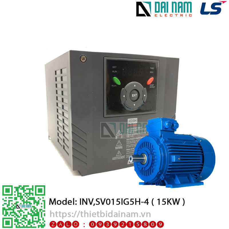 Biến tần 3 Pha LS INV,SV015IG5H-4 Công suất 1.5 KW 2HP điện áp 380~480VAC