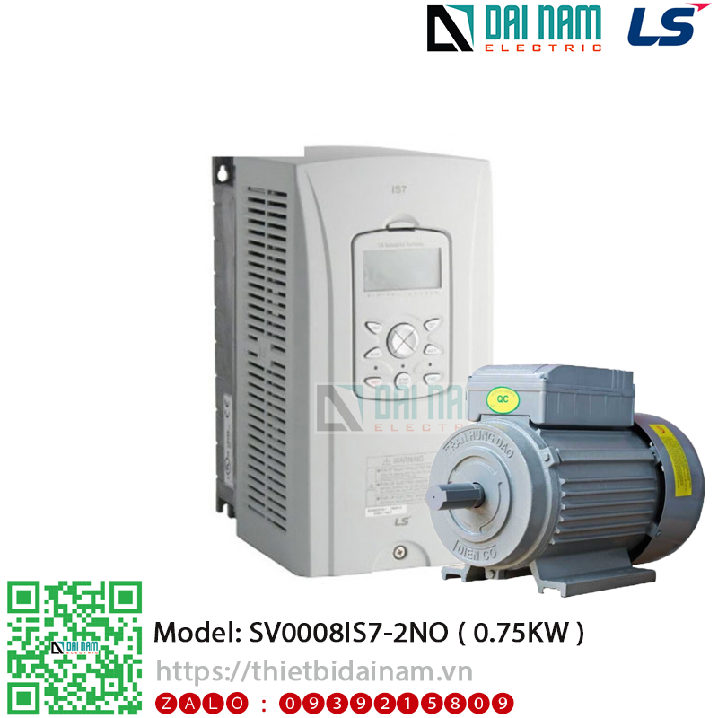 Biến tần 3 pha LS SV0022IS7-2NO Công suất 2.2KW 3HP điện áp 200~230VAC