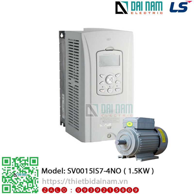 Biến tần 3 pha LS SV0015IS7-4NO Công suất 1.5kW 2HP điện áp 380~480VAC