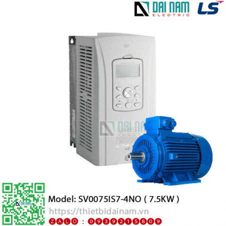 Biến tần 3 pha LS SV0075IS7-4NO Công suất 7.5KW 10HP điện áp 380~480VAC