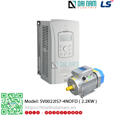 Biến tần 3 pha LS SV0022IS7-4NOFD Công suất 2.2KW 3HP điện áp 380~480VAC