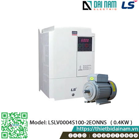 Biến tần LS LSLV0004S100-2EONNS Công suất 0.4kW 1/2HP điện áp 200~230VAC