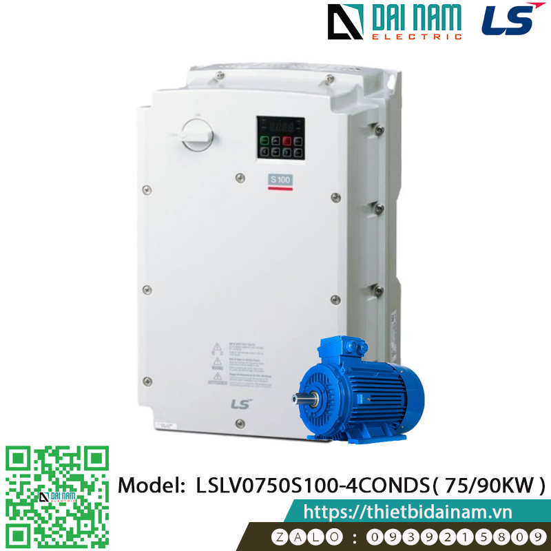 Biến tần LS LSLV0750S100-4CONDS Công suất 75KW 100HP điện áp 380~480VAC