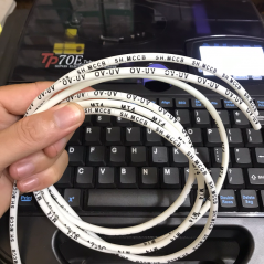 Tube printed with cable number DN-TU332N, white, Phi 3.2mm