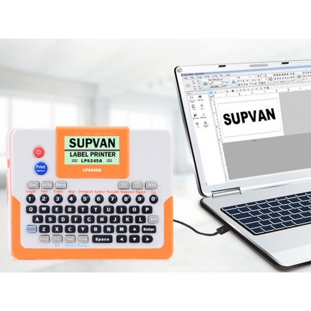 Supvan LP6245A办公标签打印机，203dpi分辨率，打印最大24mm
