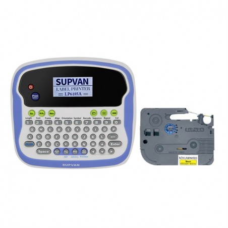 Supvan LP6185A handheld label printer, 203dpi resolution, prints up to 18mm
