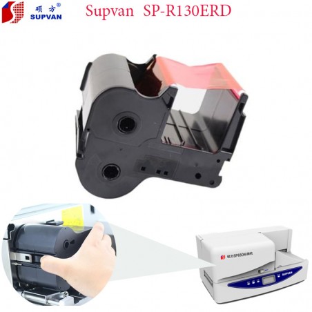 Supvan SP650E printer ink ribbon, Supvan SP-R130ERD ink ribbon, red